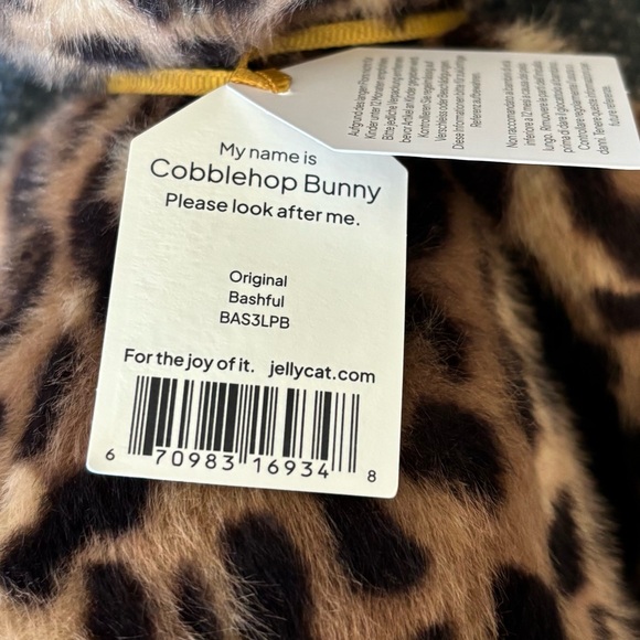 🐆 👑 NWT Jellycat Cobblehop Bunny Ruby Cruiser Exclusive Leopard Print Jellycat - Picture 8 of 15